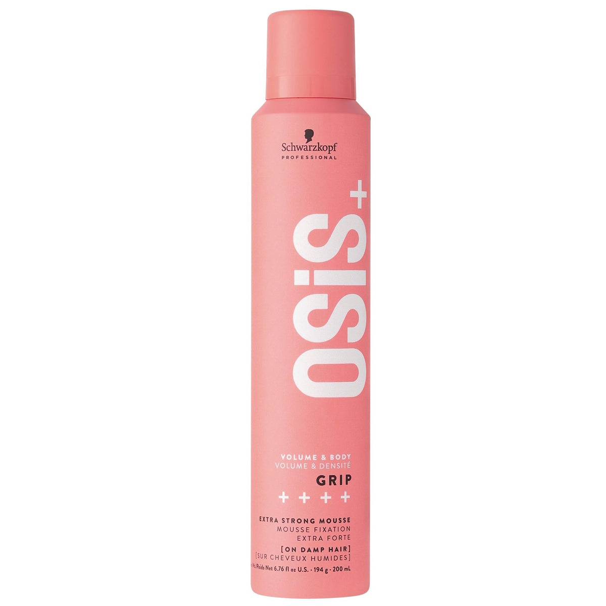 OSiS+ Grip Extreme Hold Mousse ofrece cabellos con volumen sostenido y brillo natural.