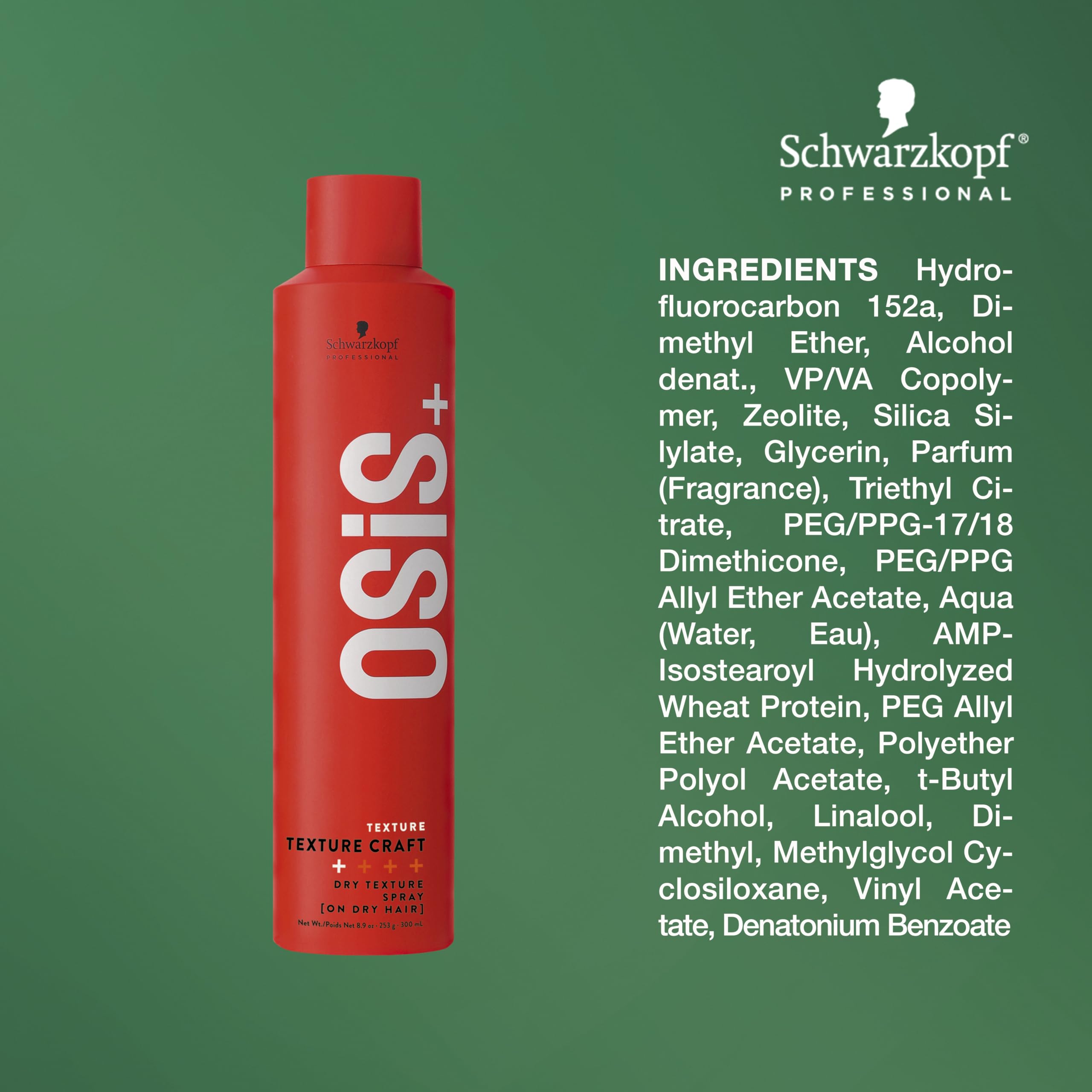 OSiS+ Texture Craft heat protection up to 450°F during styling