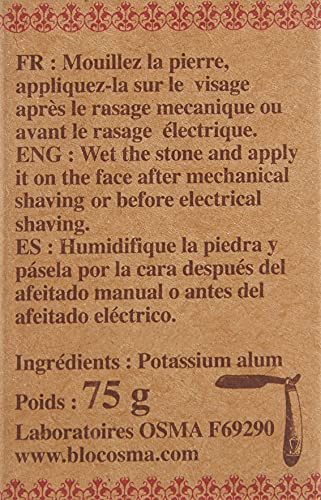 Osma Bloc Alum Block application use for precise, gentle post-shave care