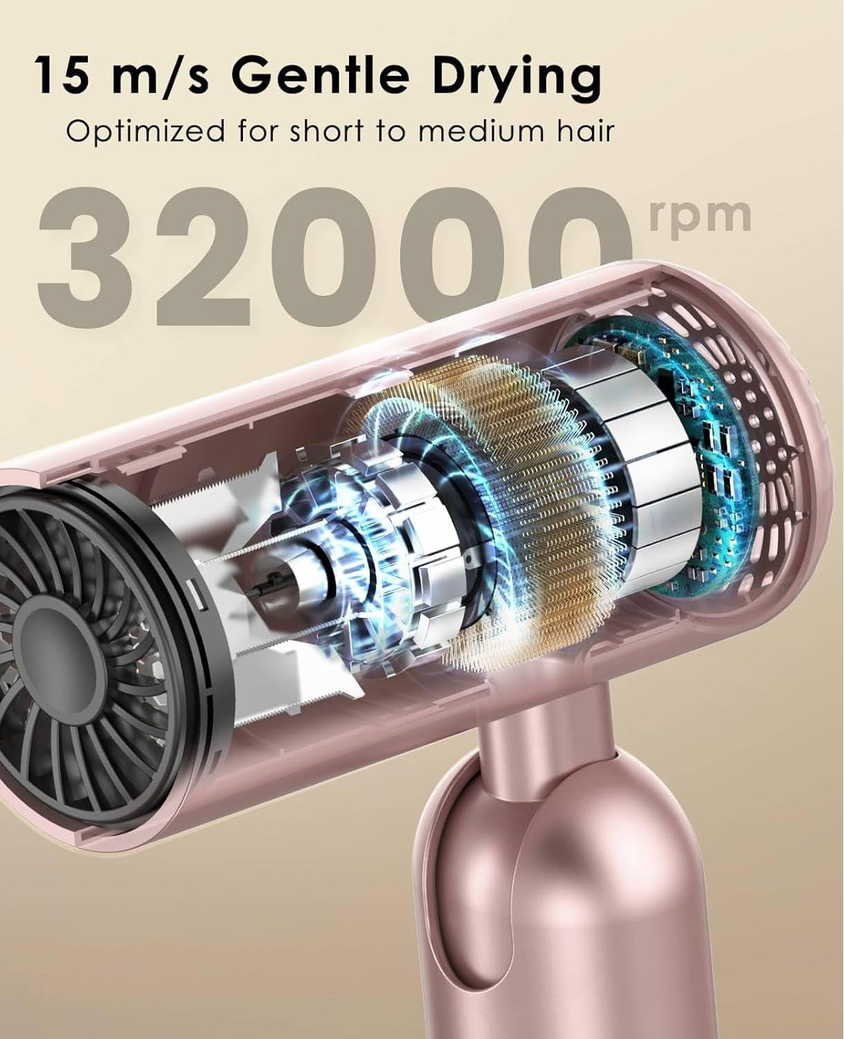 Osou dual voltage 100-240V travel dryer ready for international use.