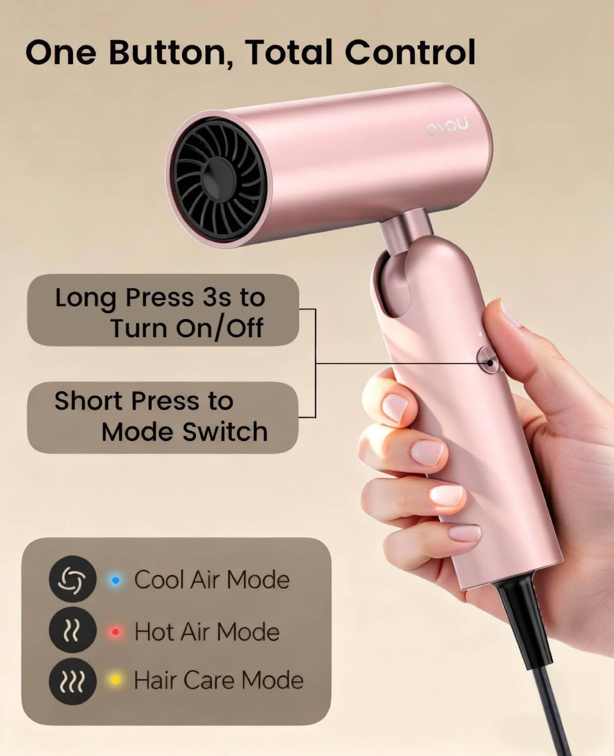 Osou lightweight travel dryer weighs 0.79 lb for easy carry.