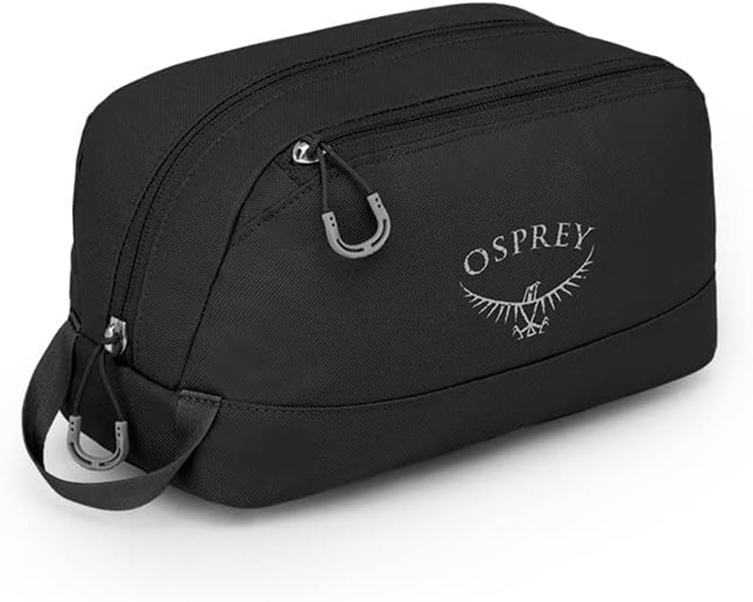 Osprey Daylite Toiletry Kit Black front view, compact travel organizer.
