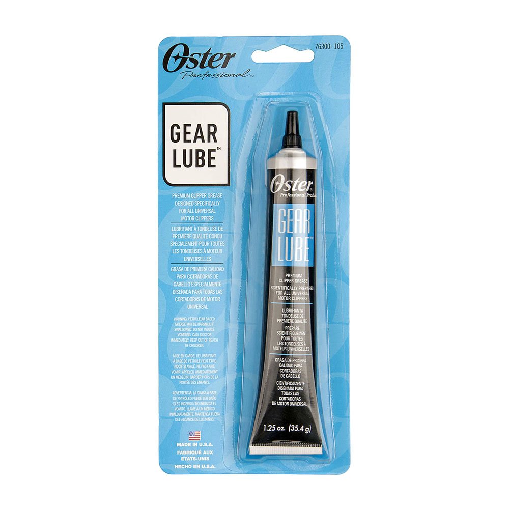 Oster Electric Clipper Grease jar helps smoother operation and longer gear life.