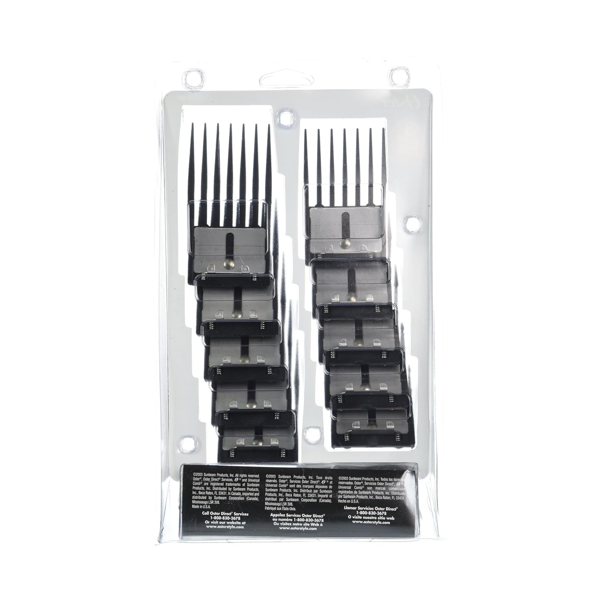 Oster universal comb storage pouch keeps all 10 combs organized and portable