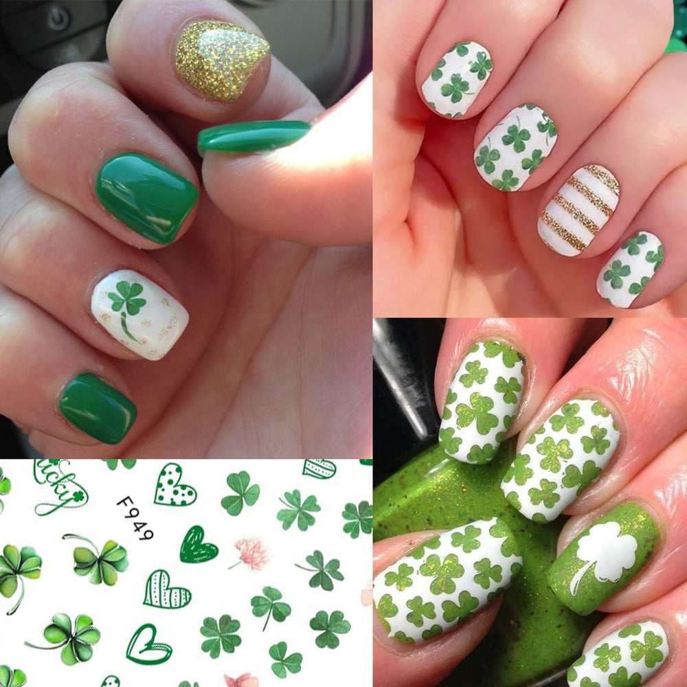 OSTTMA incluye 6 hojas de trébol verde para manicura