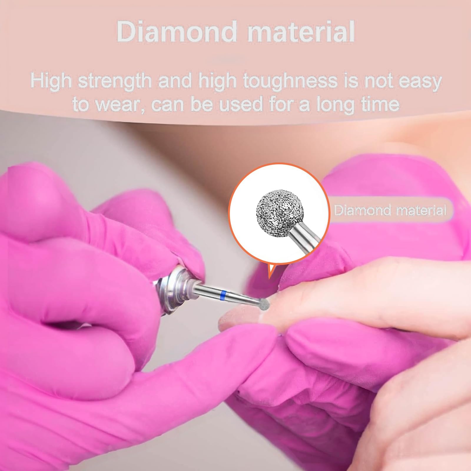 OTAMCO diamond nail bit ball tip for gentle surface prep