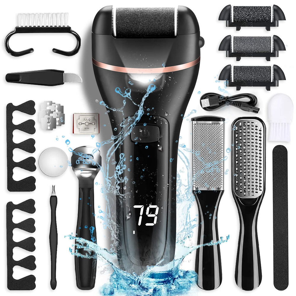 OTAZWA electric foot callus remover shown from the front with a compact grip for easy at-home pedicures.