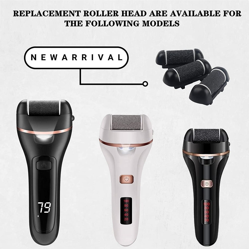 OTAZWA extra coarse roller head targets stubborn calluses.
