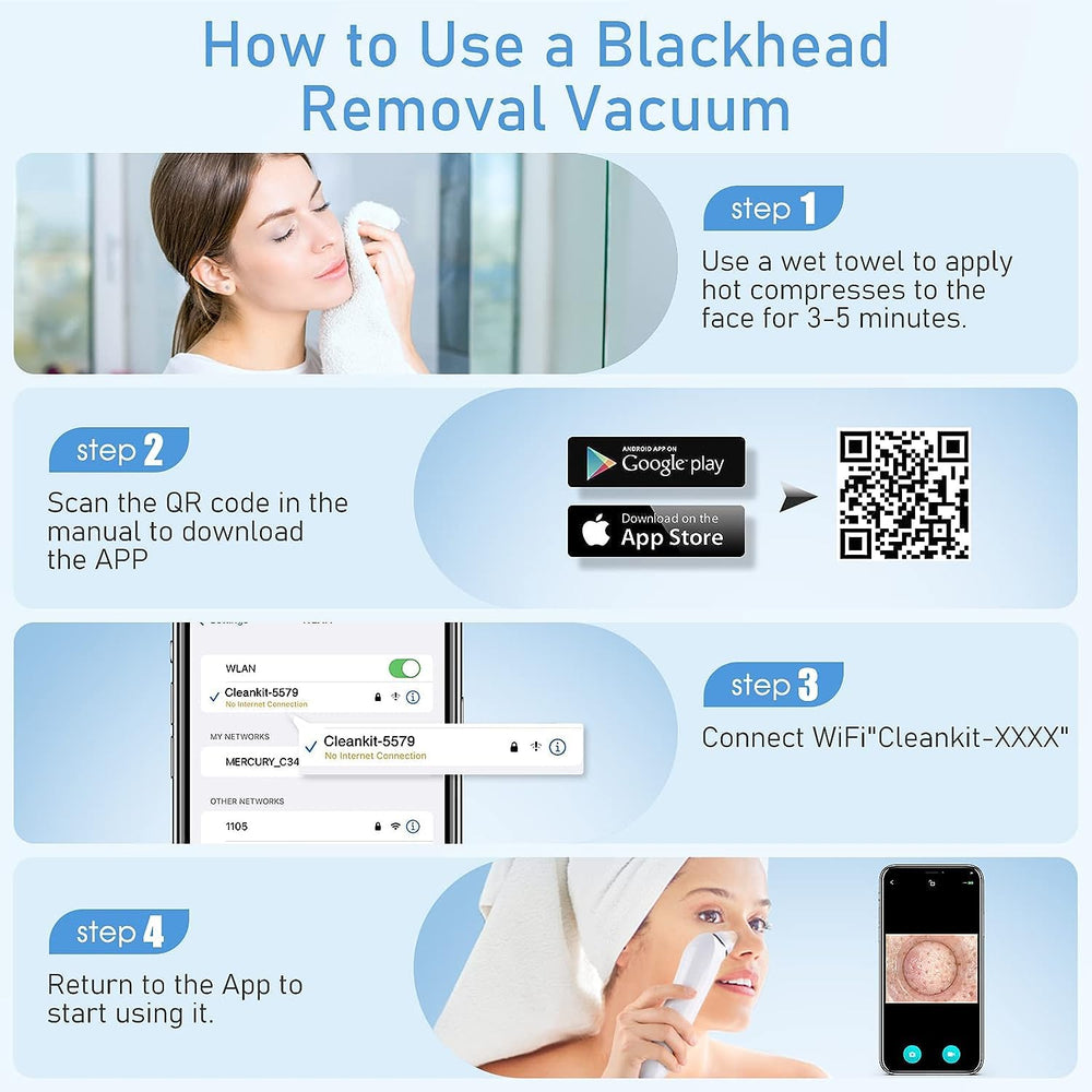 Ottleba Blackhead Remover Vacuum kit packaging displays included accessories.