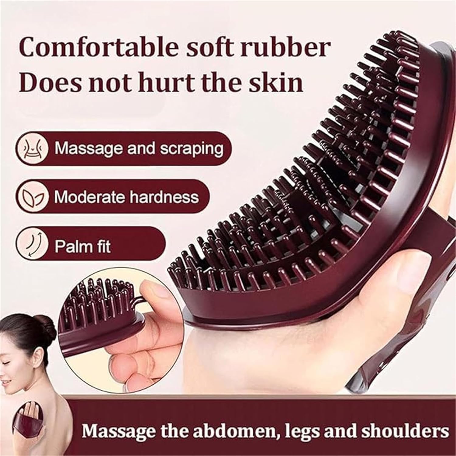 OTXKXBLP Meridian Brush full-body massage with silicone touch for relaxation.