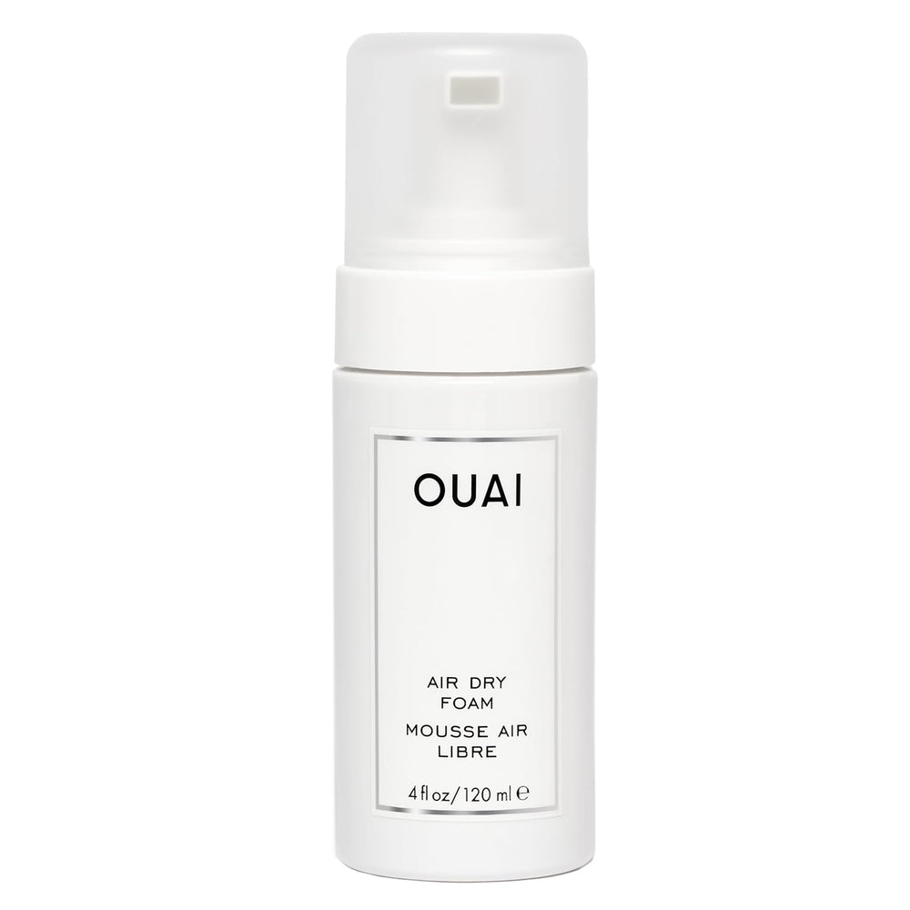 OUAI Air Dry Foam dispense pump for easy, frizz-free styling.