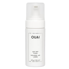 OUAI Air Dry Foam dispense pump for easy, frizz-free styling.