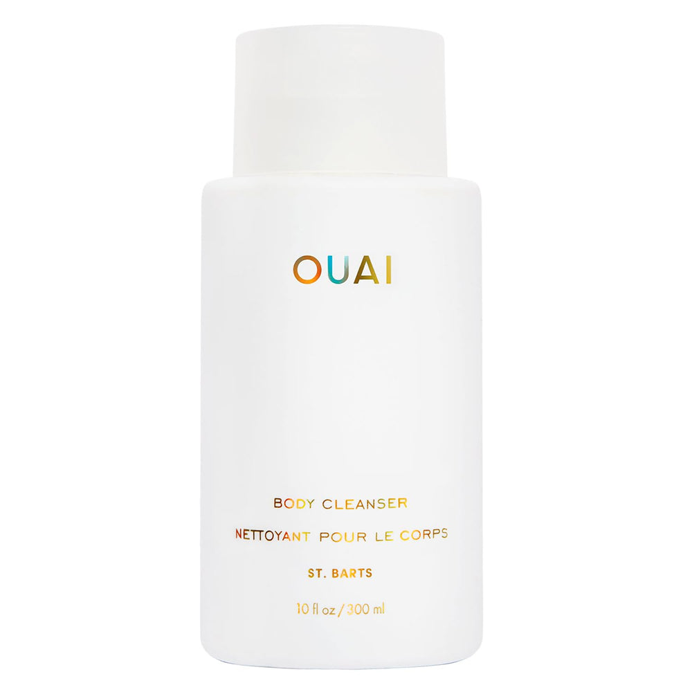 OUAI Body Cleanser St. Barts bottle pour shows hydrating foam for daily use