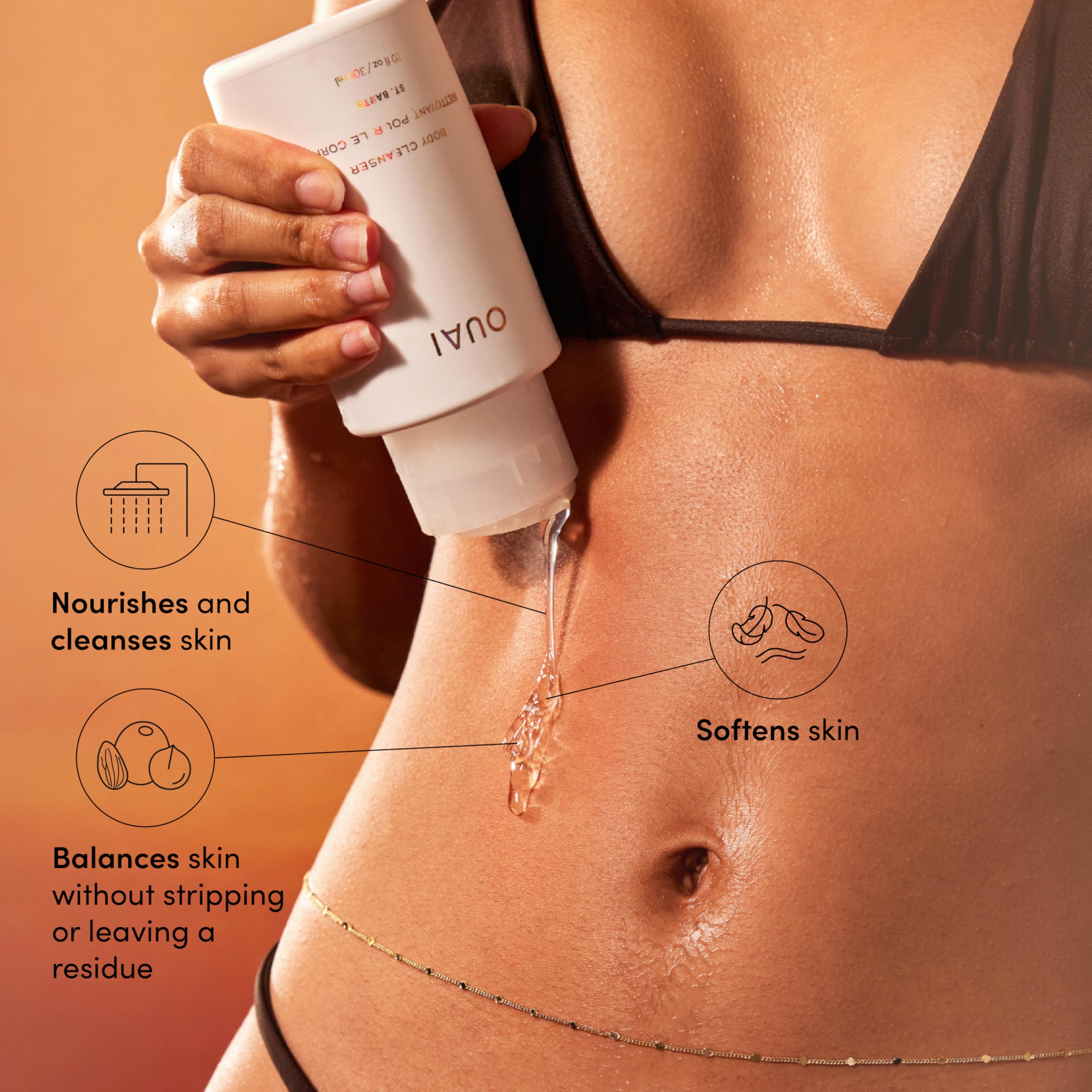 OUAI St. Barts foamy-lather delivers a luxurious cleanse with a light floral scent