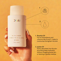 OUAI St. Barts rosehip-oil detail highlights nourishing vitamin-rich ingredients