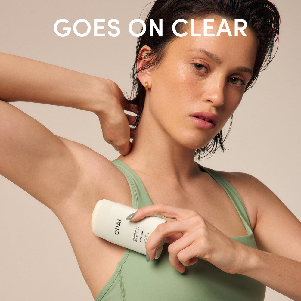 Underarm application demonstrates a dry, long-lasting feel.