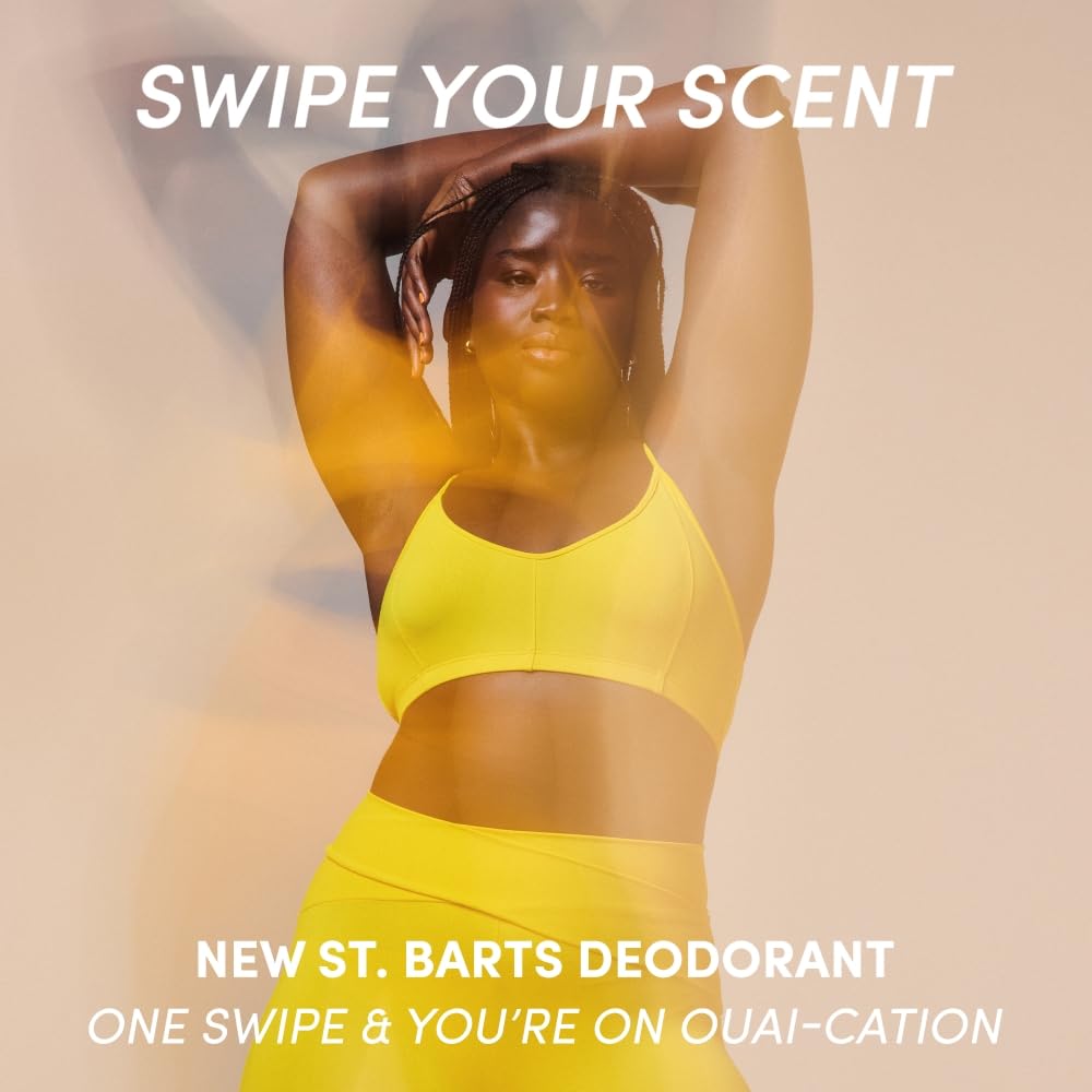 OUAI Desodorante sin aluminio St. Barts: almizcle suave para sensación de comodidad.