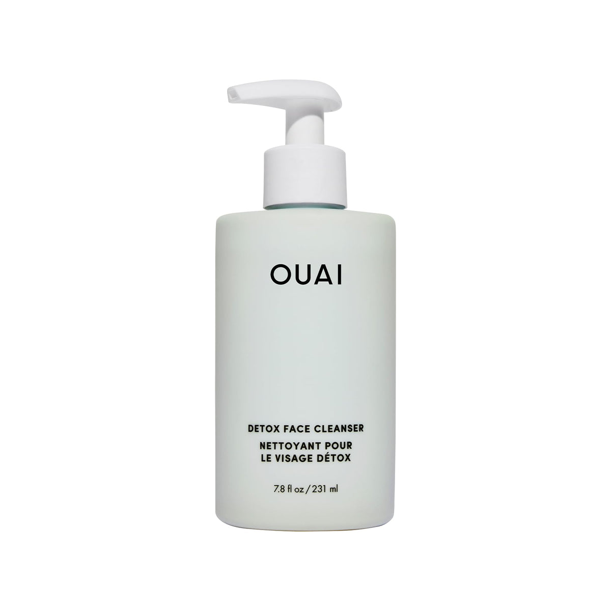 OUAI Detox Facial Cleanser bottle front showing hydrating cleansing action