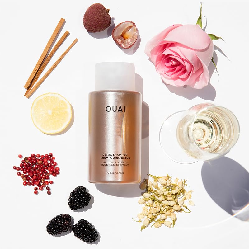 OUAI Detox Shampoo sin sulfatos, limpieza suave para el cabello.