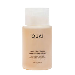 OUAI Detox Shampoo viaje 3 oz, limpieza rápida y ligera.