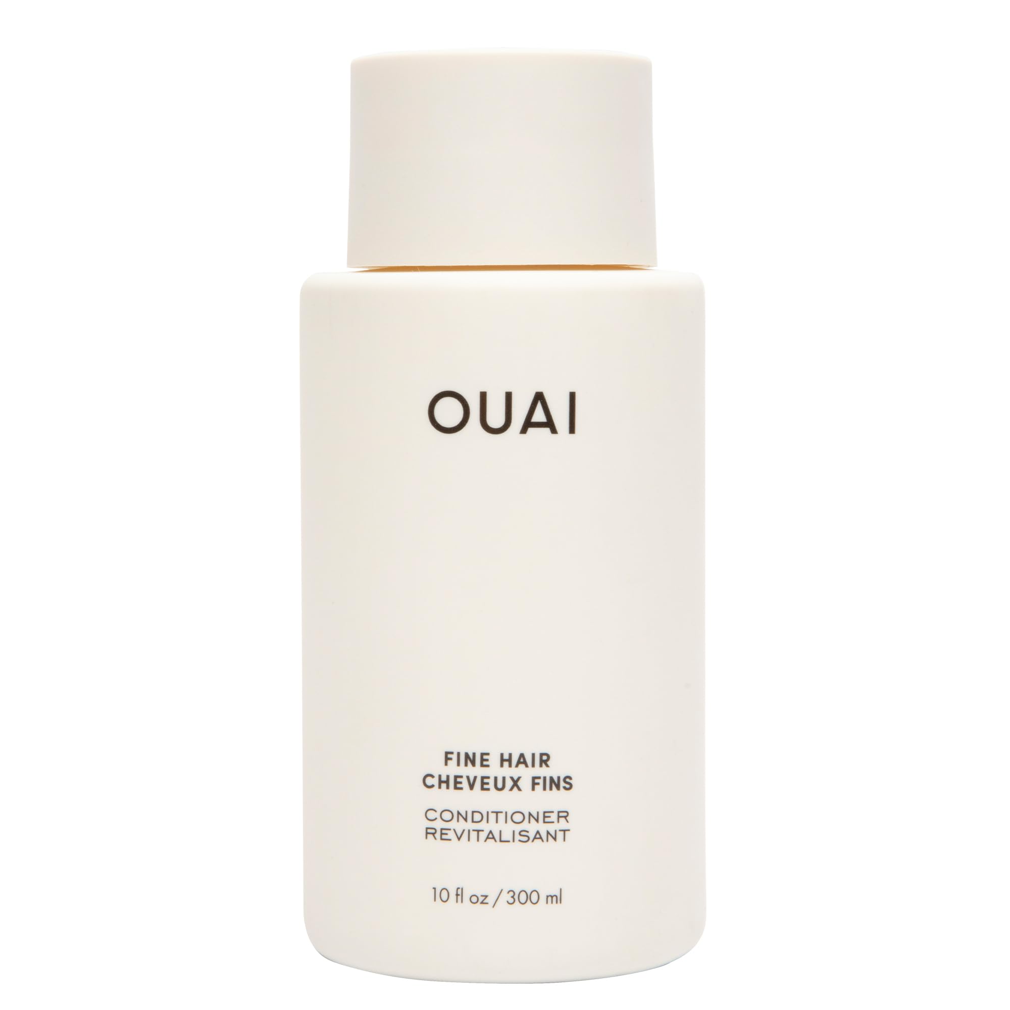 OUAI Fine Hair Conditioner bottle front view showing volume potential