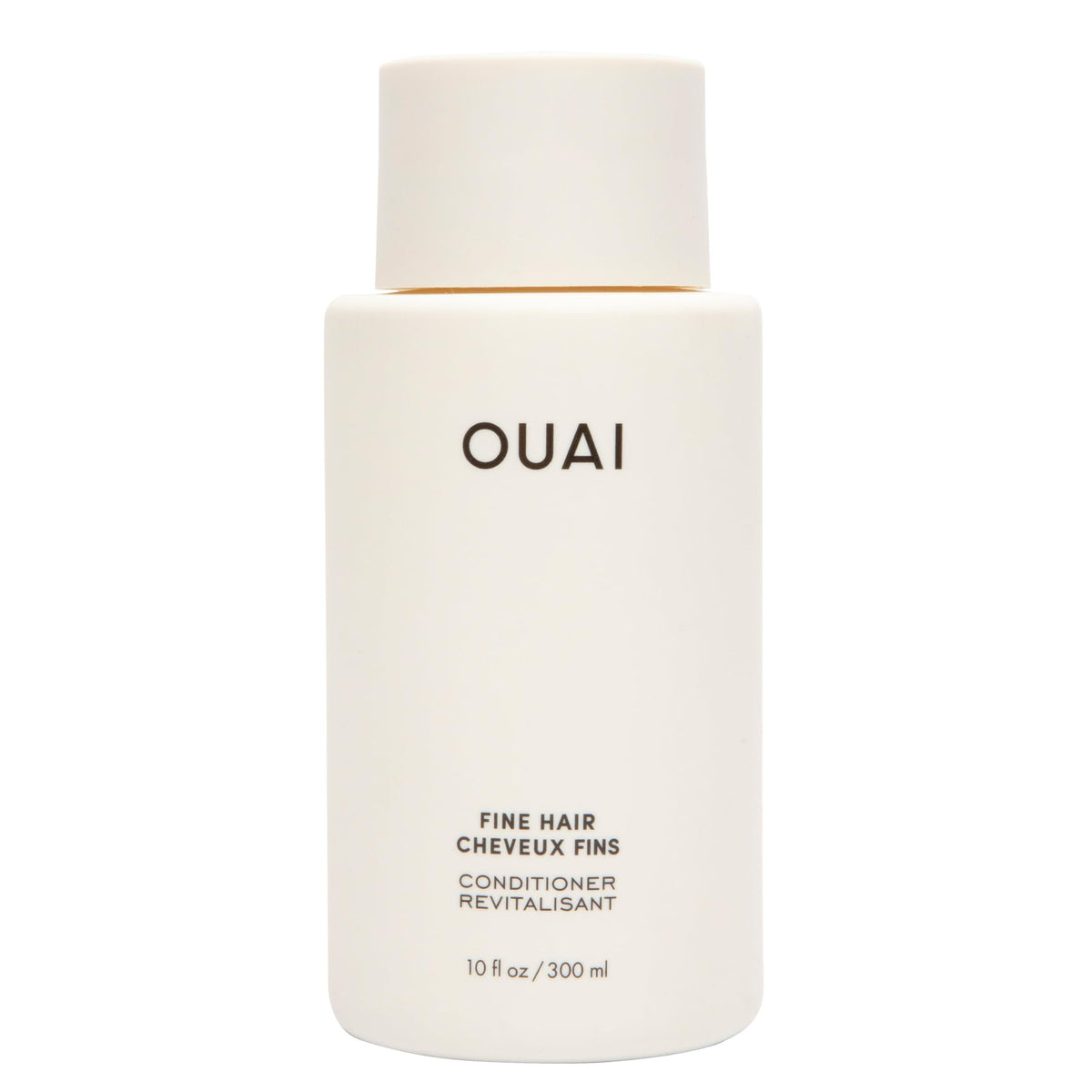 OUAI Fine Hair Conditioner bottle front view showing volume potential