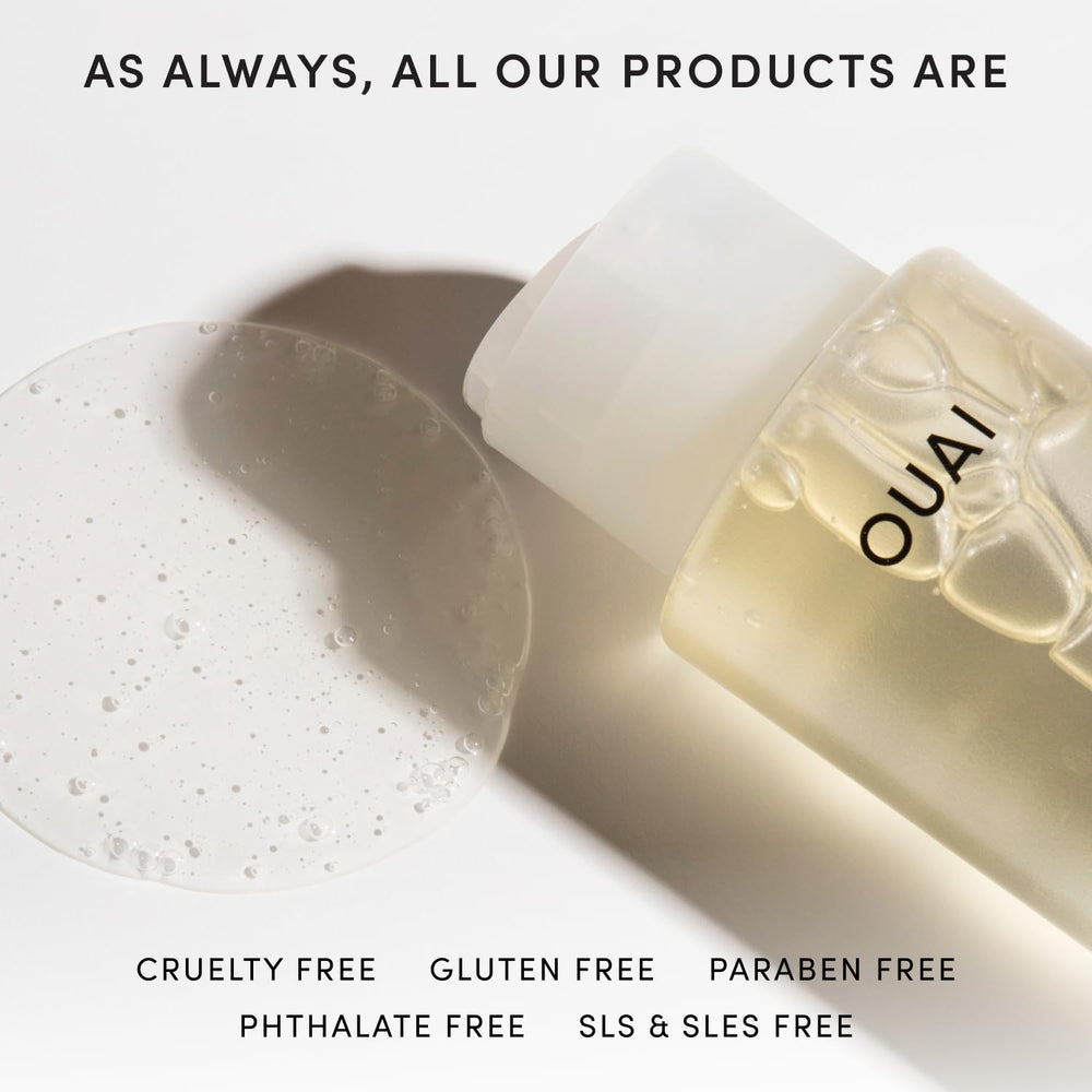 OUAI Fine Hair Shampoo after-use look highlighting weightless softness