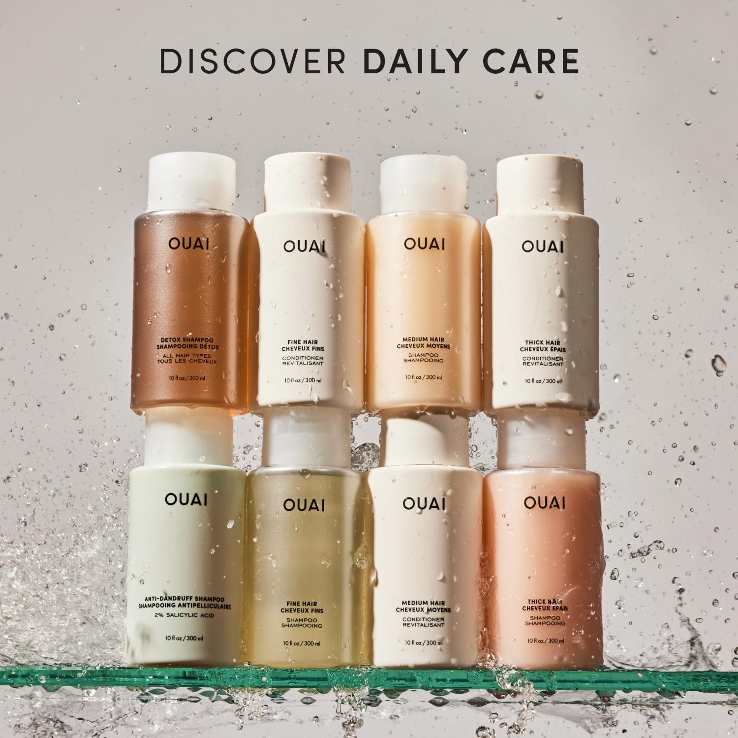 OUAI Fine Hair Shampoo application shot guiding root massage for volume