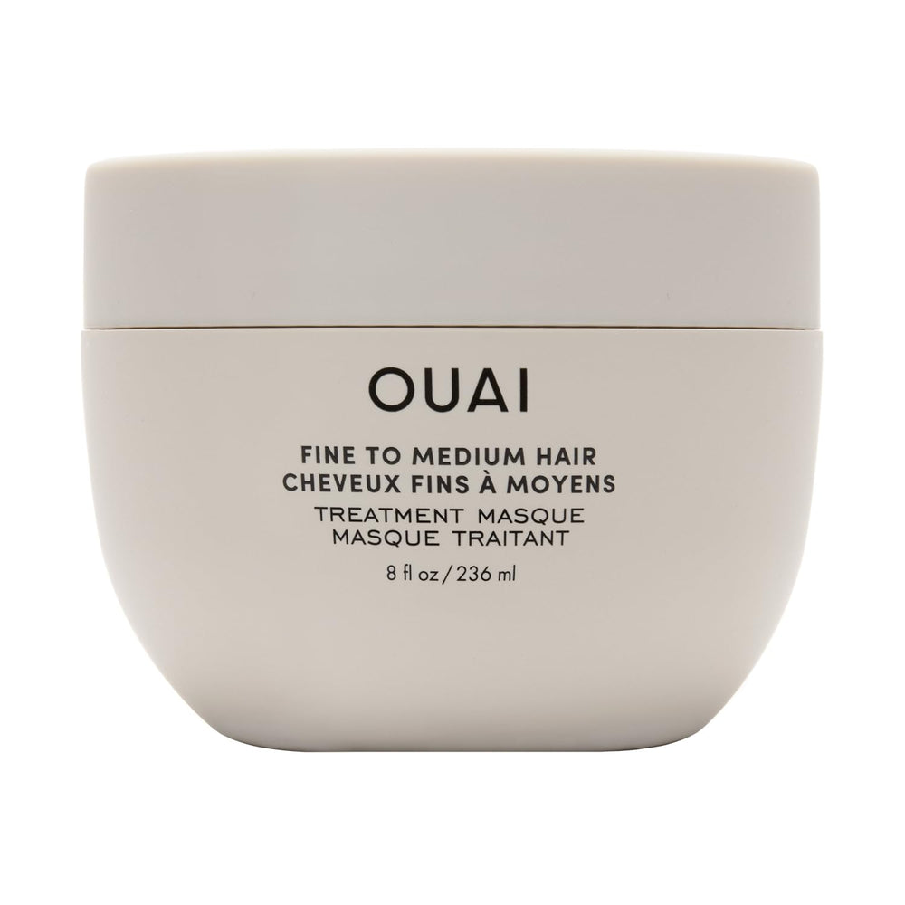 OUAI Fine to Medium Hair Masque bottle showing nourishing hydration