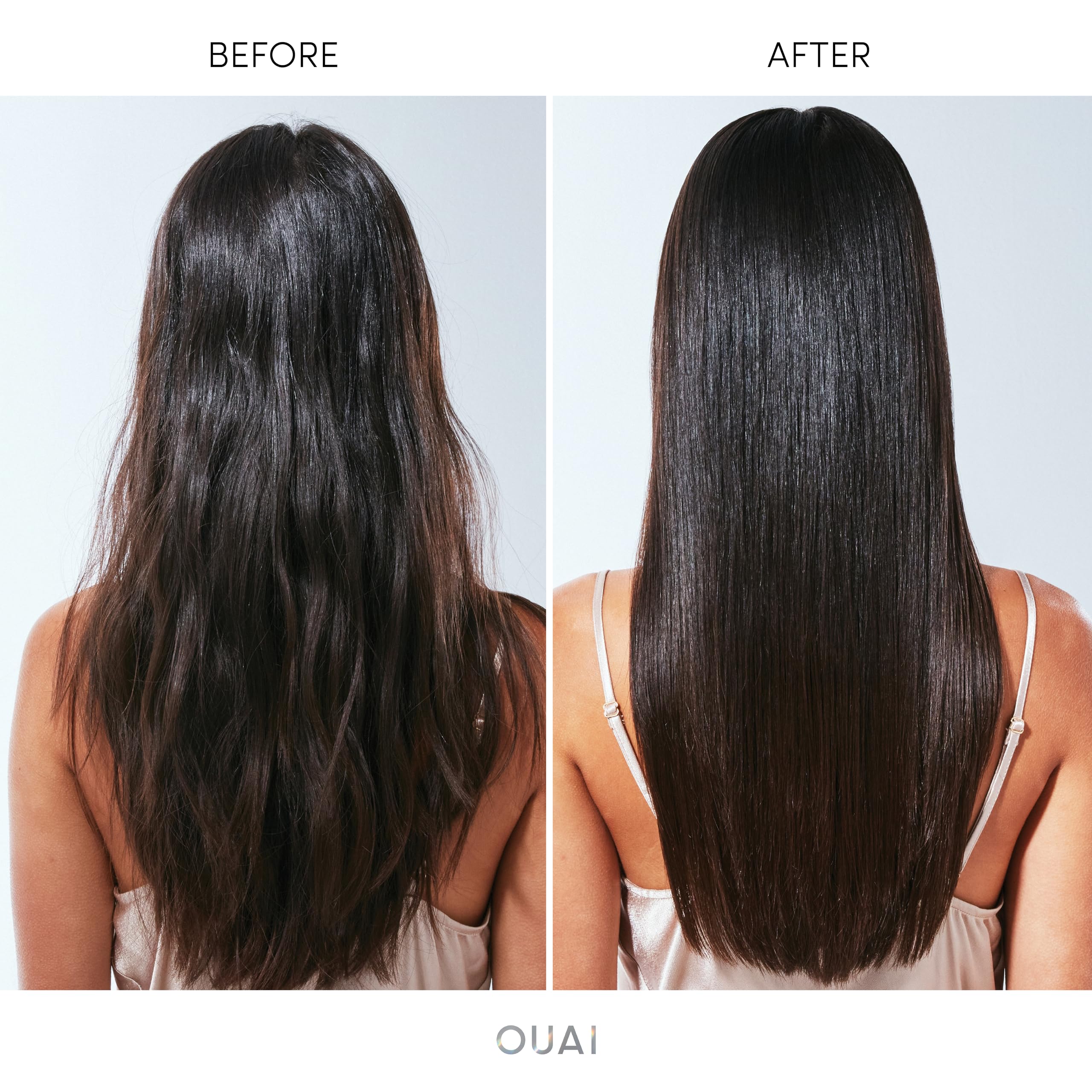 OUAI Hair Gloss provides heat protection up to 450F for styled hair