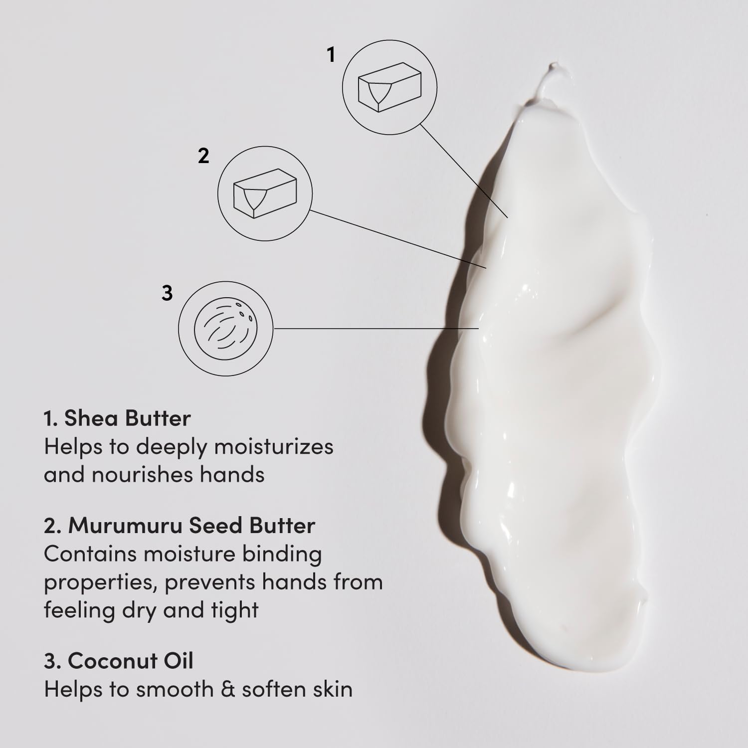 OUAI Hand Cream bottle displayed on a wood surface ready for daily use.