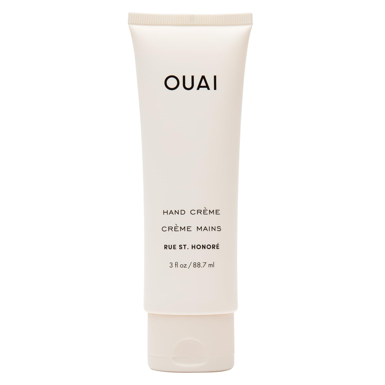 OUAI Hand Cream jar close-up showing creamy texture for soft, nourished hands.