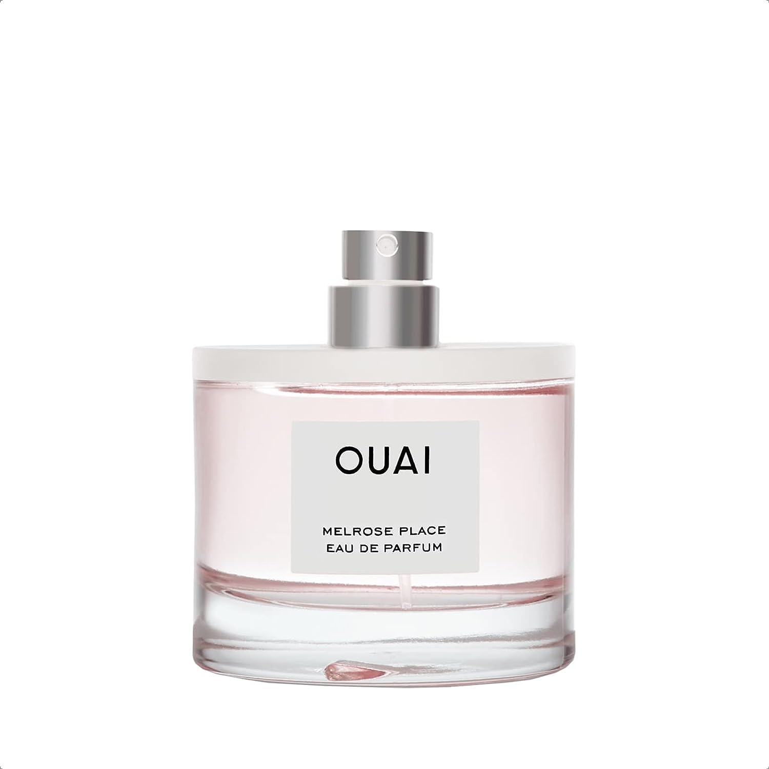 OUAI Melrose Place cap closeup highlighting refined packaging and scent
