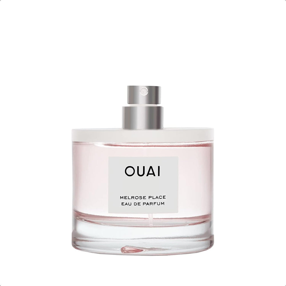 OUAI Melrose Place cap closeup highlighting refined packaging and scent