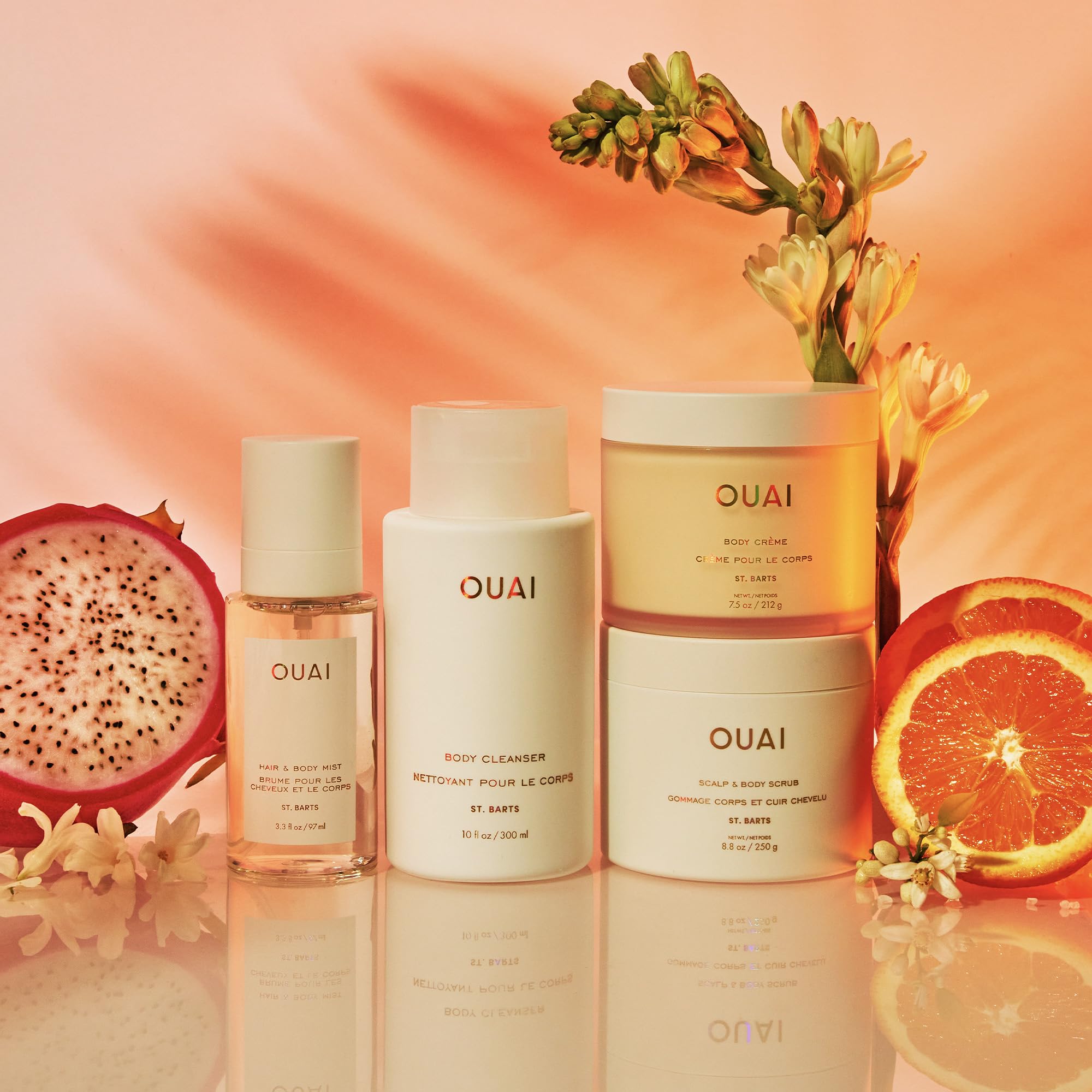 OUAI St. Barts duo demonstrates fragrance layering for everyday rituals.