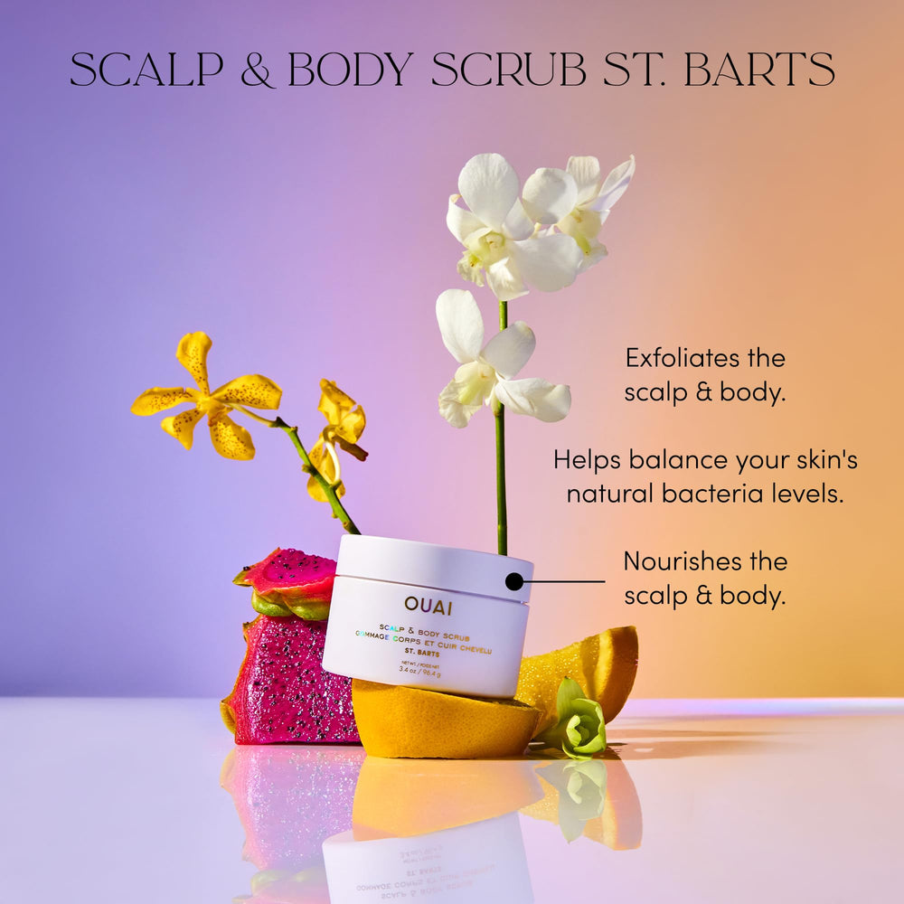 St. Barts rose fragrance note on the scrub.