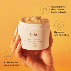 OUAI St Barts Scrub coconut oil nourishes skin while exfoliating