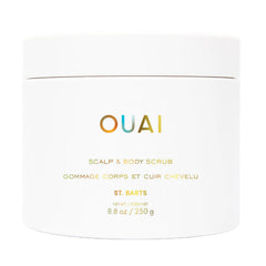 OUAI St Barts Scrub sugar crystals gently exfoliate scalp and body