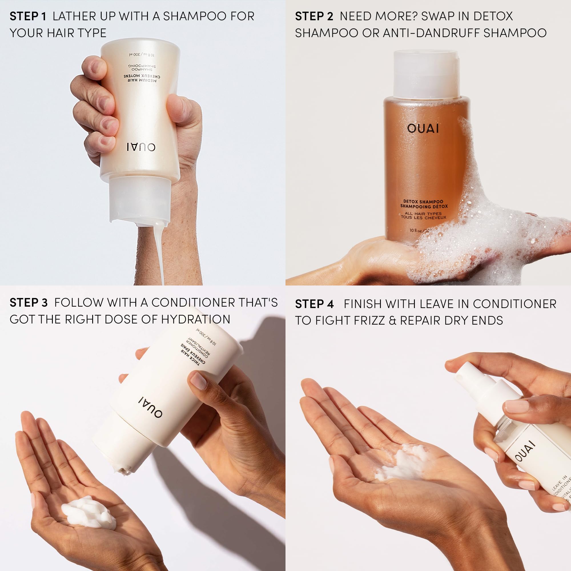 OUAI UV and heat shield protects during sun exposure and styling
