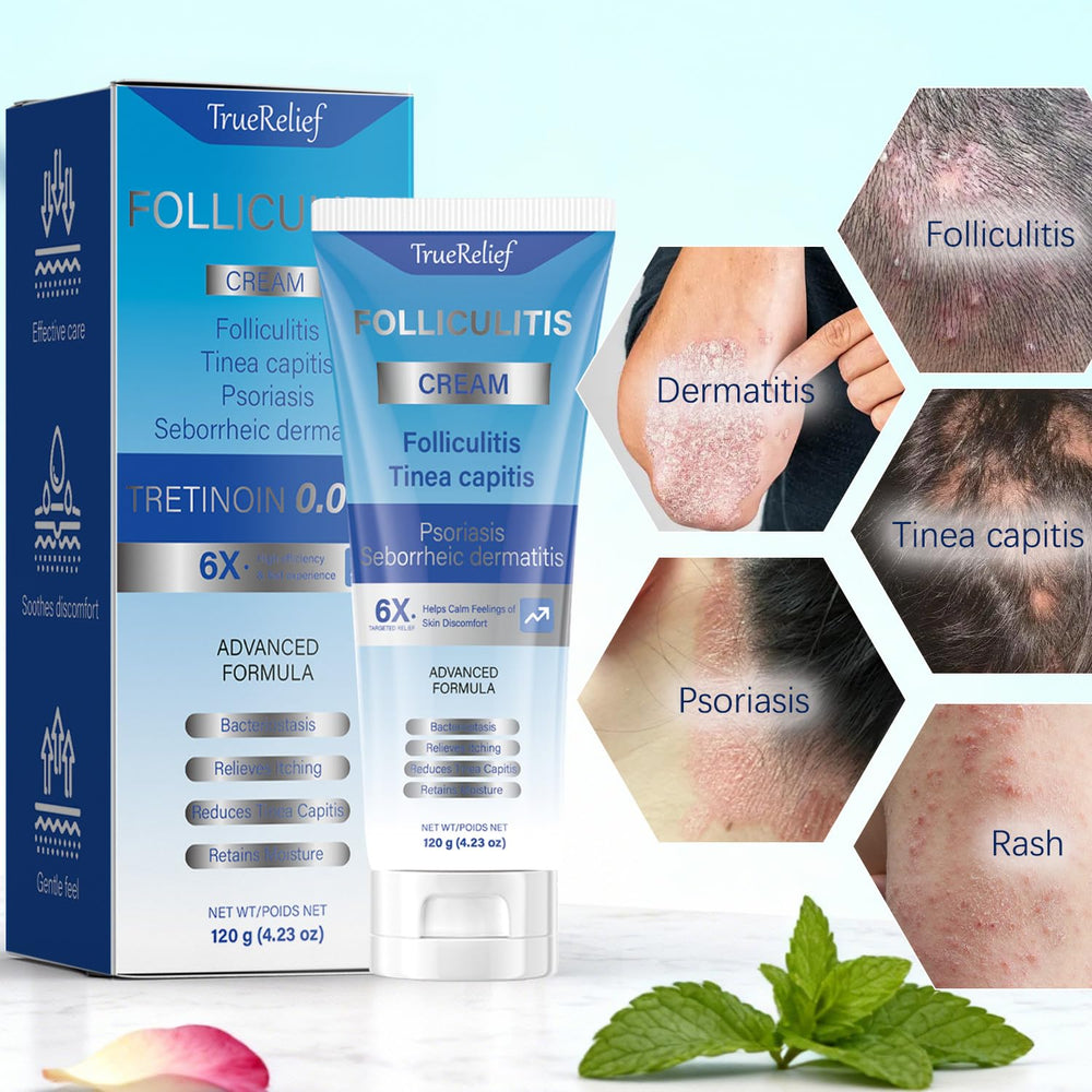 OUHENGTEK Crema Foliculitis, presentación diaria para piel suave y uniforme