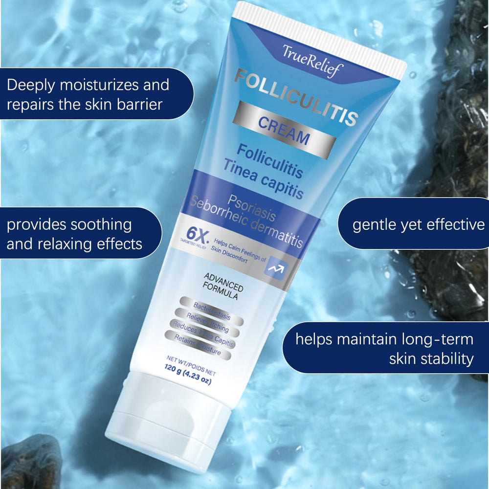 OUHENGTEK Crema Foliculitis, apta para rostro y cuerpo con irritación leve