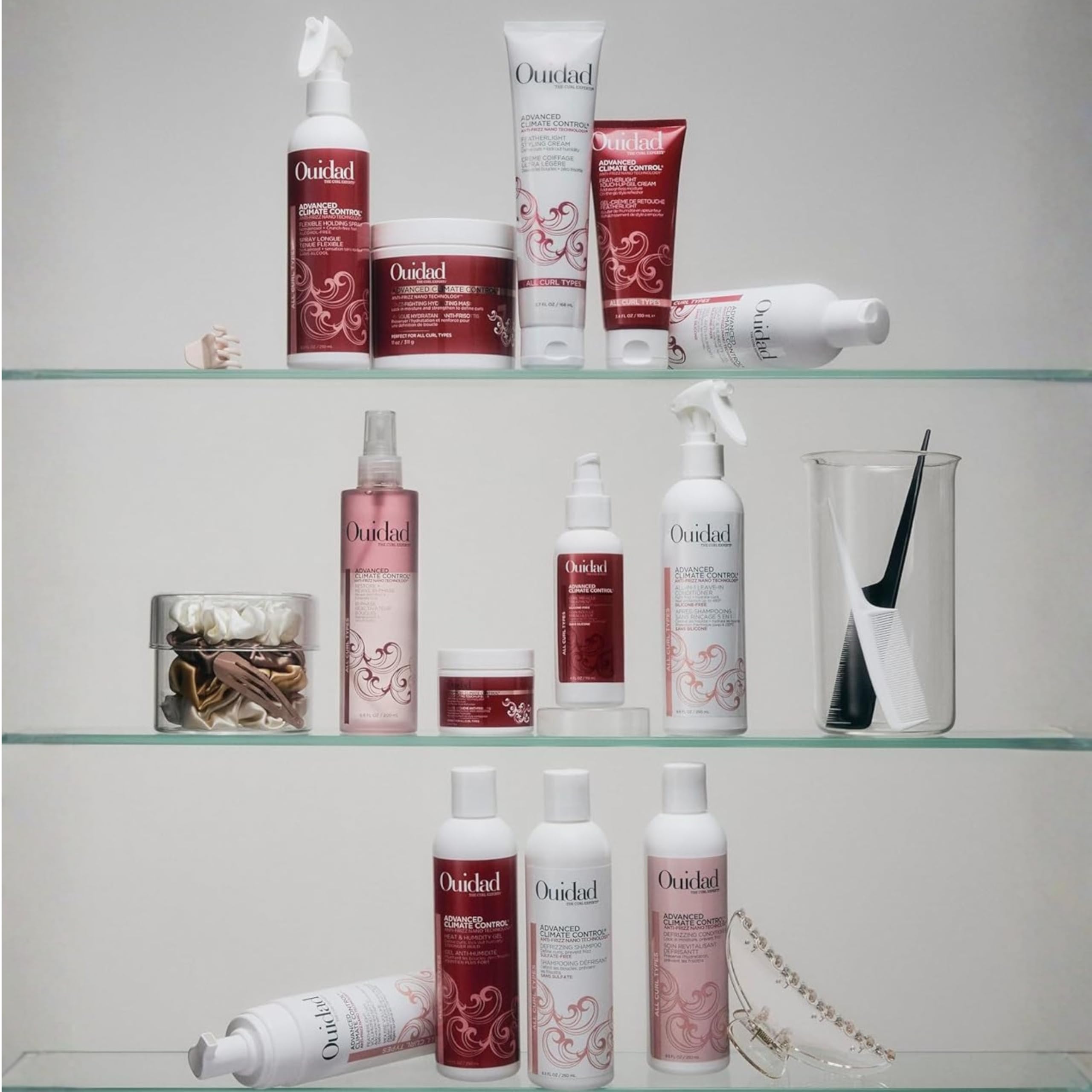 Color-treated hair with Ouidad gel staying safe and effective