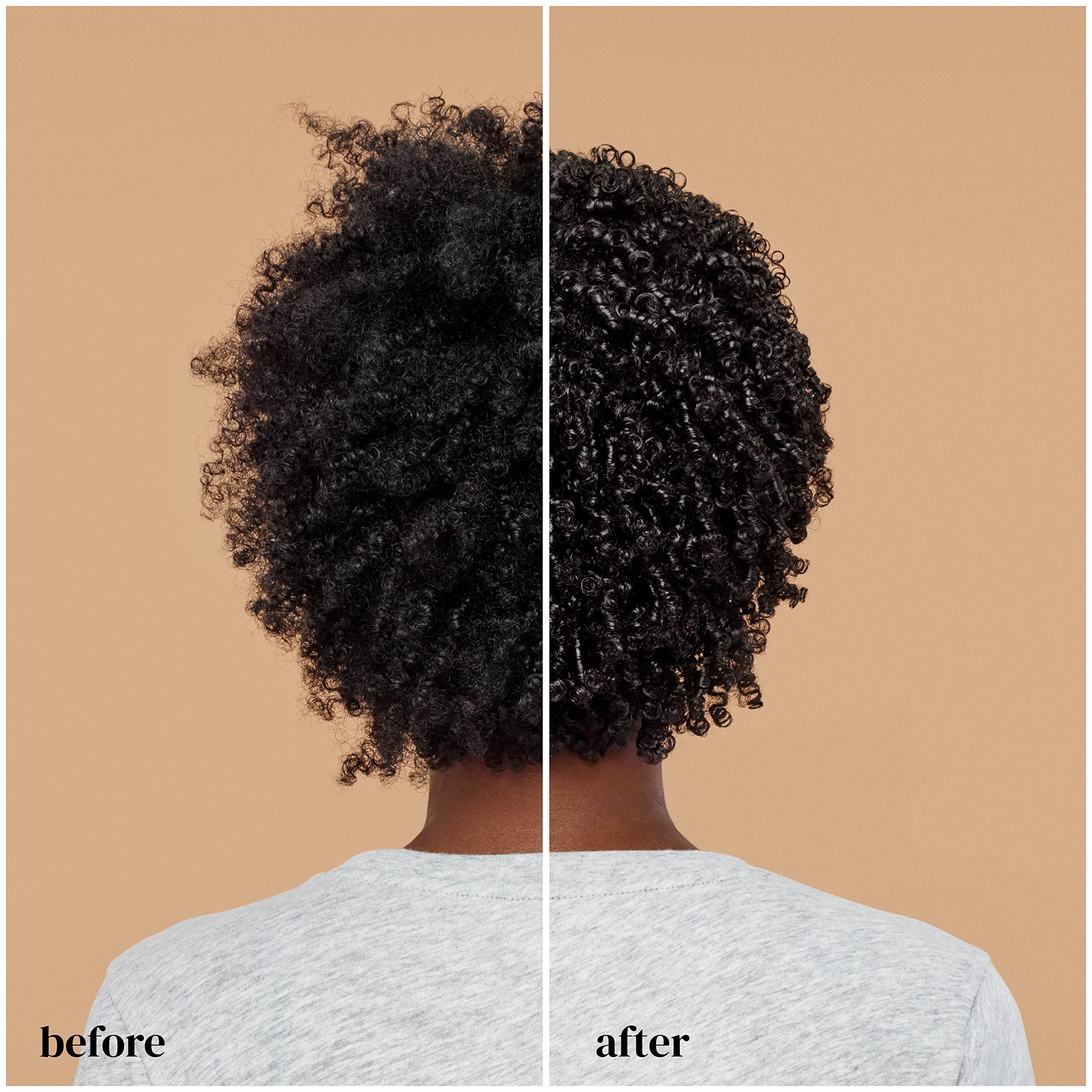 Ouidad gel being applied to damp hair in a section for styling
