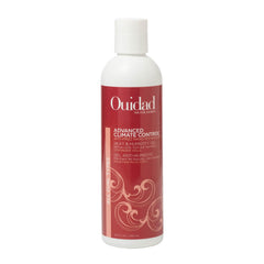 Ouidad Advanced Climate Control Gel bottle close-up for strong hold and frizz protection