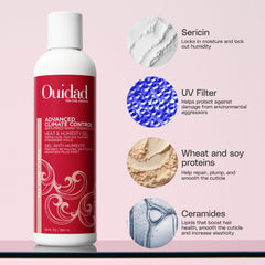 Close-up of Ouidad gel texture illustrating a lightweight, crunch-free hold for defined curls
