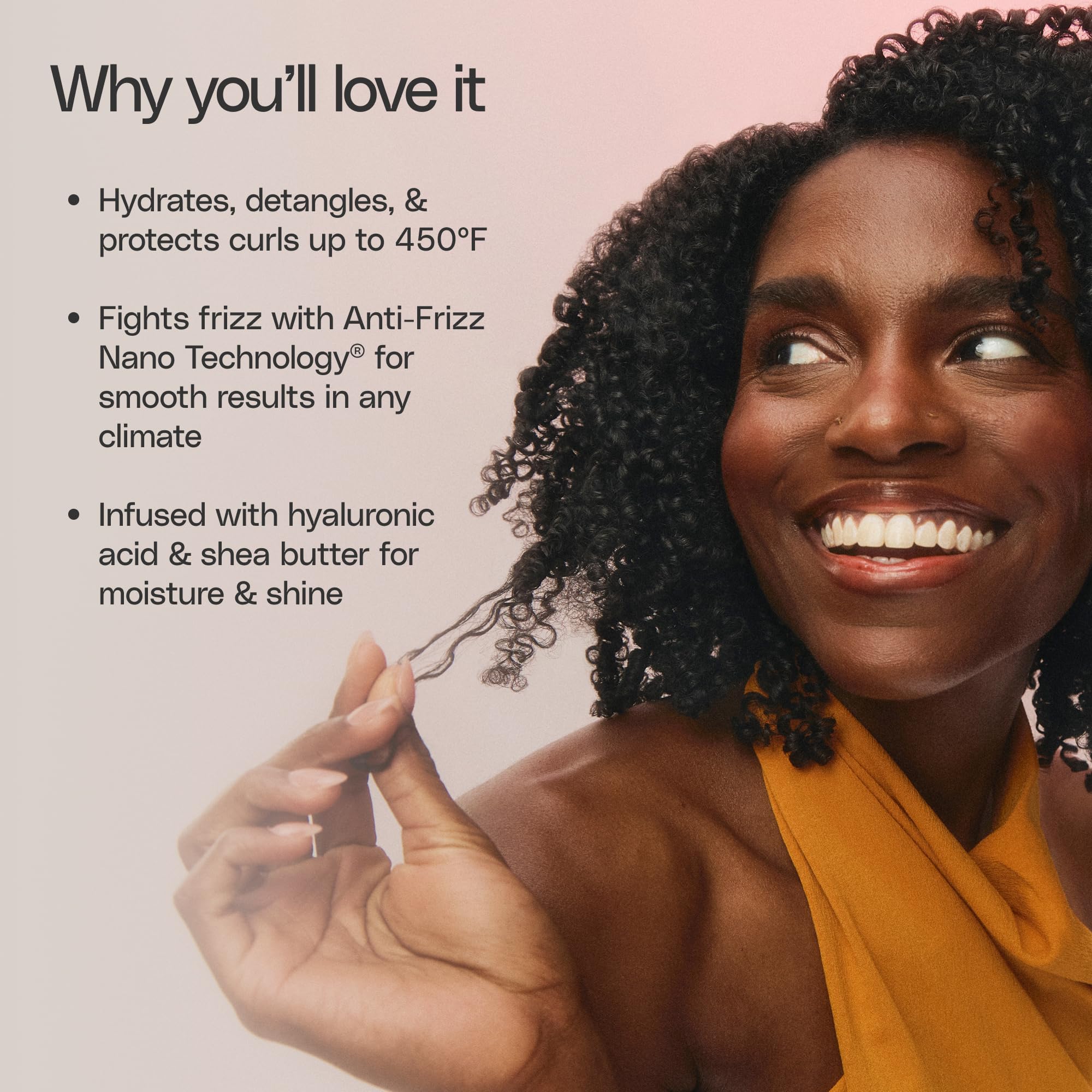 Ouidad image depicts all curl types, showcasing versatile care for waves to coils.