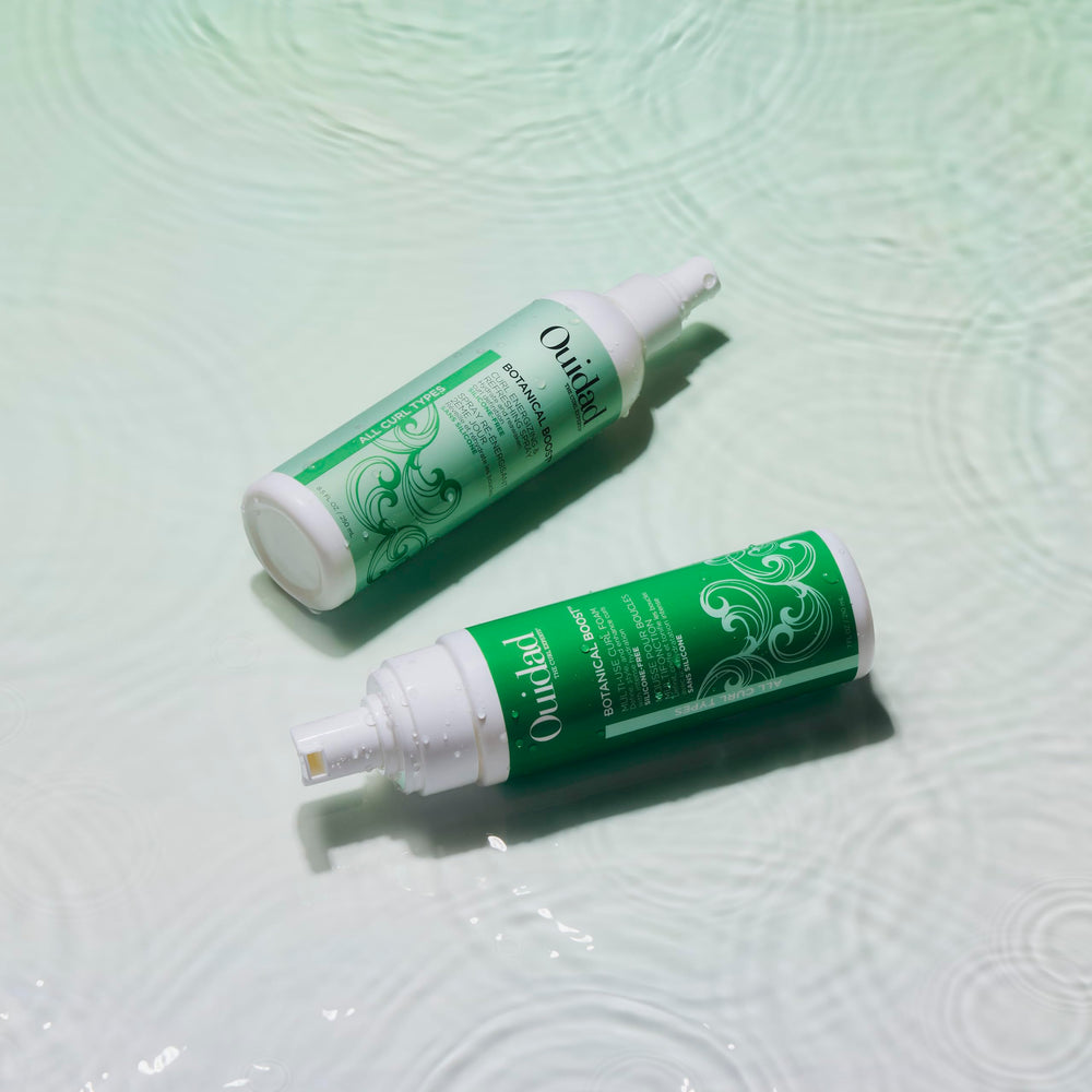 Misting damp curls revives texture and bounce with Ouidad.