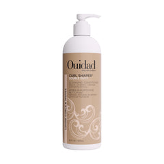 Ouidad Curl Shaper Double Duty bottle frontal view, weightless cleanse for curls