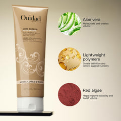 Ouidad Curl Shaper jelly texture close-up ready for defining curls.