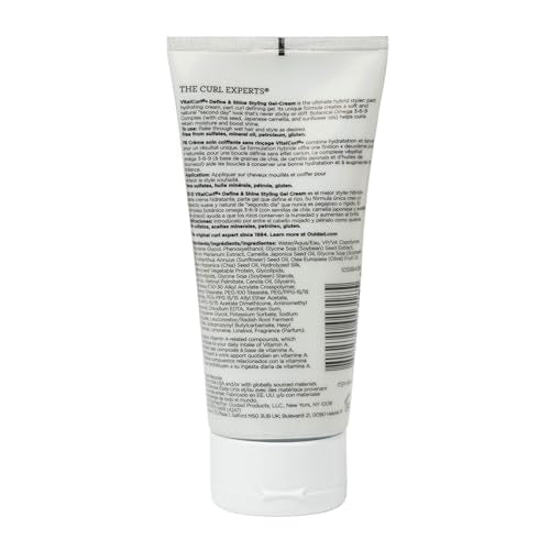 Ouidad VitalCurl+ texture swatch reveals creamy gel-cream texture for touchable, non-crunch curls.